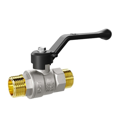 Кран шаровой латунный LD Pride 1 НР(ш) х 1 НР(ш) ручка прямой (LD 47.315.25)