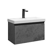 Комплект тумба с раковиной Comforty Пальмира 70 см подвесная бетон светлый (00-00021662CF)