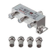 ТВ делитель Rexant 3 F-выхода +4 F-разъема (05-6102) ТВ делитель Rexant 3 F-выхода +4 F-разъема (05-6102)