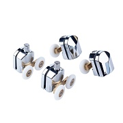 Комплект роликов для двери Iddis Optima Home d23 мм стекло 4 мм двойные эксцентриковые хром