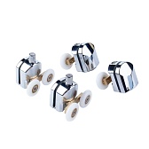 Комплект роликов для двери Iddis Optima Home d23 мм стекло 4 мм двойные эксцентриковые хром