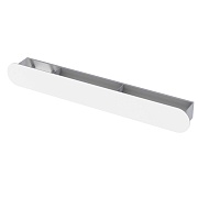 Полка для ванной Flow Round с крючками 700х92х90 мм металл белая (Fl-ro-pat70л-б)