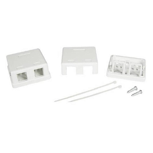 Коробка розеточная для модулей Keystone DKC RJ45 2 гнезда (RNW2WH)