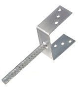 Опора колонны бруса U-образная оцинкованная d19 140х325х120х4 мм Опора колонны бруса U-образная оцинкованная d19 140х325х120х4 мм