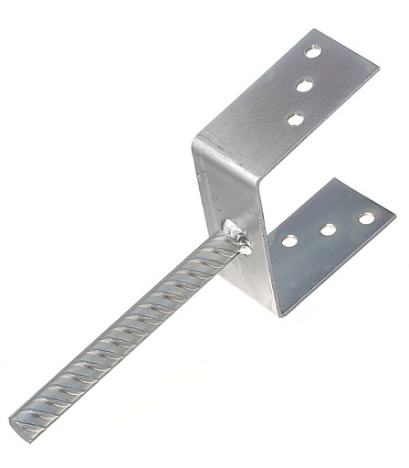 Опора колонны бруса U-образная оцинкованная d19 140х325х120х4 мм Опора колонны бруса U-образная оцинкованная d19 140х325х120х4 мм