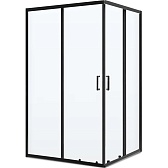 Душевой уголок BelBagno Uno черный 120х100х195 см прямоугольник стекло прозрачное 5 мм (UNO-195-AH-2-120/100-C-NERO)