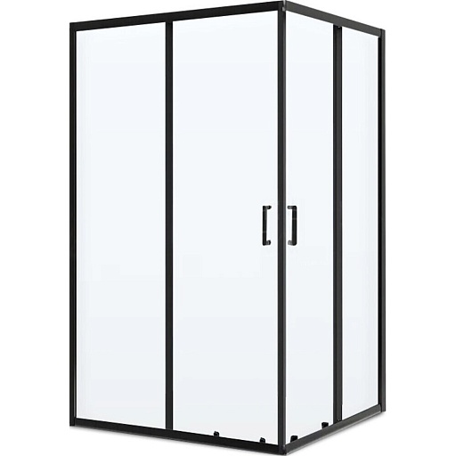 Душевой уголок BelBagno Uno черный 120х100х195 см прямоугольник стекло прозрачное 5 мм (UNO-195-AH-2-120/100-C-NERO)