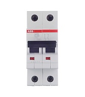 Автоматический выключатель модульный ABB S202 2P 20А тип C 6 кА 400 В (2CDS252001R0204)