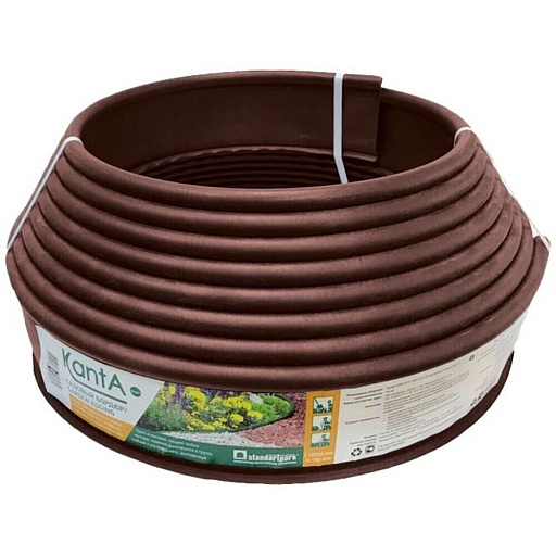 Бордюрная лента Standartpark 0,1х10 м пластиковая коричневая Бордюрная лента Standartpark 0,1х10 м пластиковая коричневая
