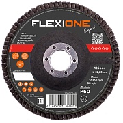 Круг лепестковый торцевой по металлу/древесине Flexione Expert 125х22,2 мм P60 конический (10000548)