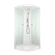 Душевая кабина Domani-Spa Delight Slim 90х90х218 см стекло матовое 4 мм с низким поддоном полукруг