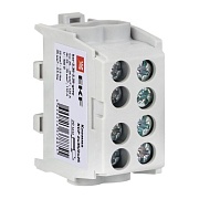 Клемма на 4 провода EKF PROxima 2,5-35 кв.мм с двойным винтом серая (ksr-2.35-2.25-grey)
