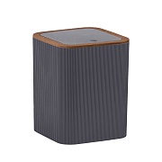 Ведро для мусора Fixsen Fog Gray с крышкой 5 л пластик серое Ведро для мусора Fixsen Fog Gray с крышкой 5 л пластик серое