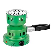 Плита электрическая Kitfort КТ-168 для розжига углей 1 конфорка зеленая