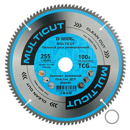 Диск пильный универсальный Diamond Industrial MultiCut 255х30х3 мм 100 зубьев (DIDM255Z100) Диск пильный универсальный Diamond Industrial MultiCut 255х30х3 мм 100 зубьев (DIDM255Z100)