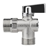 Кран шаровой латунный MasterProf Compact 1/2 НР(ш) х 1/2 НР(ш) к бытовой технике хром мини с отражателем угловой (ИС.081208) Кран шаровой латунный MasterProf Compact 1/2 НР(ш) х 1/2 НР(ш) к бытовой технике хром мини с отражателем угловой (ИС.081208)