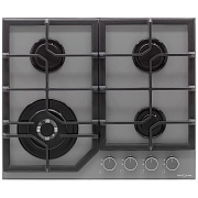 Варочная панель газовая Krona Mysterium GH 60 GR 4 конфорки серая Варочная панель газовая Krona Mysterium GH 60 GR 4 конфорки серая