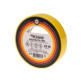 Изолента Kranz ПВХ желтая 15 мм 20 м Изолента Kranz ПВХ желтая 15 мм 20 м
