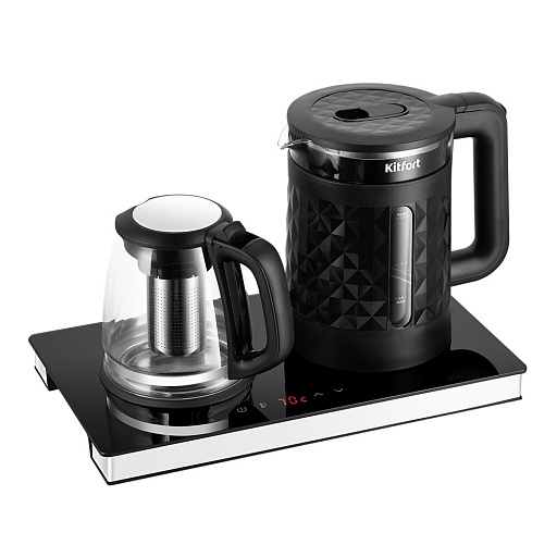 Чайный набор электрический Kitfort КТ-6735 1,7 л черный Чайный набор электрический Kitfort КТ-6735 1,7 л черный