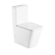 Унитаз-компакт Сorsa Deco TX Tornado безободковый с горизонтальным выпуском с сиденьем дюропласт микролифт белый (TPTX610QT)
