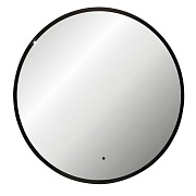 Зеркало с подсветкой круглое 77 см в раме черной бесконтактный сенсор Abber Mond (AG6204SCB-0.77)