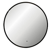 Зеркало с подсветкой круглое 77 см в раме черной бесконтактный сенсор Abber Mond (AG6204SCB-0.77)