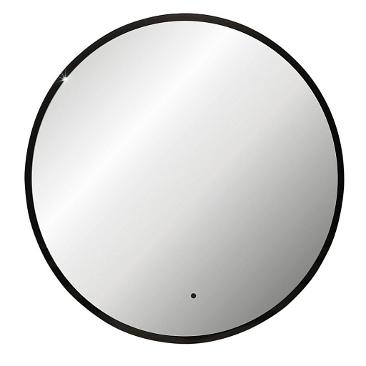 Зеркало с подсветкой круглое 77 см в раме черной бесконтактный сенсор Abber Mond (AG6204SCB-0.77)