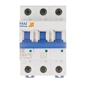 Автоматический выключатель модульный КЭАЗ OptiDin 3P 63А тип C 6 кА 380 В (260802)
