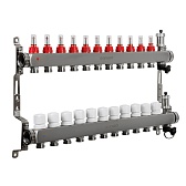 Коллекторная группа с расходомерами Sanext 1 ВР(г) х 11 выходов 3/4 НР(ш) ЕК х 1 ВР(г) Коллекторная группа с расходомерами Sanext 1 ВР(г) х 11 выходов 3/4 НР(ш) ЕК х 1 ВР(г)