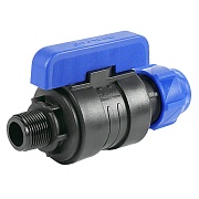 Кран шаровой ПНД Valfex компрессионный переходной 25х3/4 НР(ш)