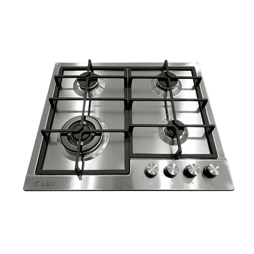 Варочная панель газовая Lex GVS 640 4 конфорки сталь Варочная панель газовая Lex GVS 640 4 конфорки сталь