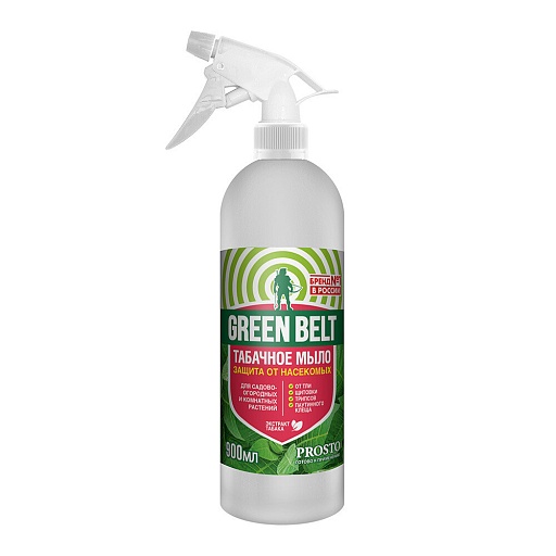 Средство для защиты растений от насекомых спрей Green Belt PROSTO Табачное мыло 900 мл Средство для защиты растений от насекомых спрей Green Belt PROSTO Табачное мыло 900 мл
