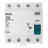 УЗО Dekraft УЗО-03 25А 3P+N тип AC 300 мА 6 кА компактное (14249DEK) УЗО Dekraft УЗО-03 25А 3P+N тип AC 300 мА 6 кА компактное (14249DEK)
