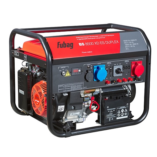 Генератор бензиновый 8 кВт (пусковой ток 16 кВт) Fubag BS8500XD ES Duplex