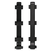 Соединитель 80 мм черный для алюминиевого плинтуса (2 шт.)