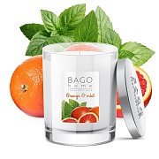 Свеча ароматическая Bago home Апельсин с мятой 132 г