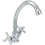 Смеситель для кухни Istok life хром с высоким изливом двухвентильный (402.437)