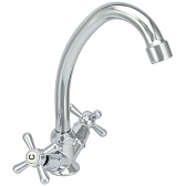 Смеситель для кухни Istok life хром с высоким изливом двухвентильный (402.437)