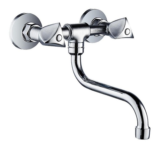 Смеситель для кухни РМС хром с поворотным изливом двухвентильный (SL119-361) Смеситель для кухни РМС хром с поворотным изливом двухвентильный (SL119-361)