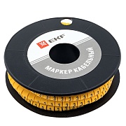 Маркеры кабельные (клипсы) EKF PROxima 3-4,2 мм цифра 3 желтые (500 шт.) (plc-KM-4-3)