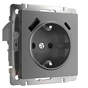Розетка Werkel встраиваемая графит матовый со шторками с USB-A/ Type-C (a063106) Розетка Werkel встраиваемая графит матовый со шторками с USB-A/ Type-C (a063106)