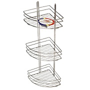 Полка для ванной Lider угловая трехъярусная 270х620х200 мм металл хром (4230)