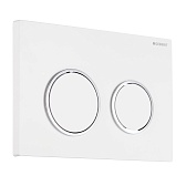Клавиша смыва для инсталляций Geberit Omega 20 белая/хром глянцевый (115.085.KJ.1)