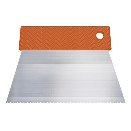 Шпатель для клея зубчатый Дельта 180 мм В1 нержавеющая сталь с эргономичной ручкой (10800-В1)