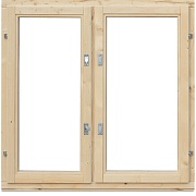 Окно деревянное 1000х1000х84 мм 2 створки поворотные