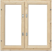 Окно деревянное 1000х1000х84 мм 2 створки поворотные