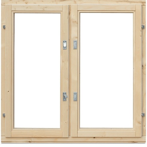 Окно деревянное 1000х1000х84 мм 2 створки поворотные