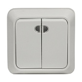 Выключатель EKF Рим двухклавишный накладной белый (ENV10-123-10) Выключатель EKF Рим двухклавишный накладной белый (ENV10-123-10)