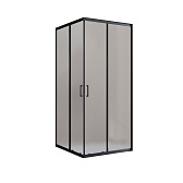 Душевой уголок BelBagno Uno черный 90х90х195 см квадрат стекло матовое 5 мм (UNO-195-A-2-90-P-NERO)
