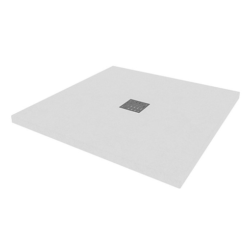 Поддон Ulitka Flow литьевой мрамор 90х90х3 см квадрат белый низкий (74104109)